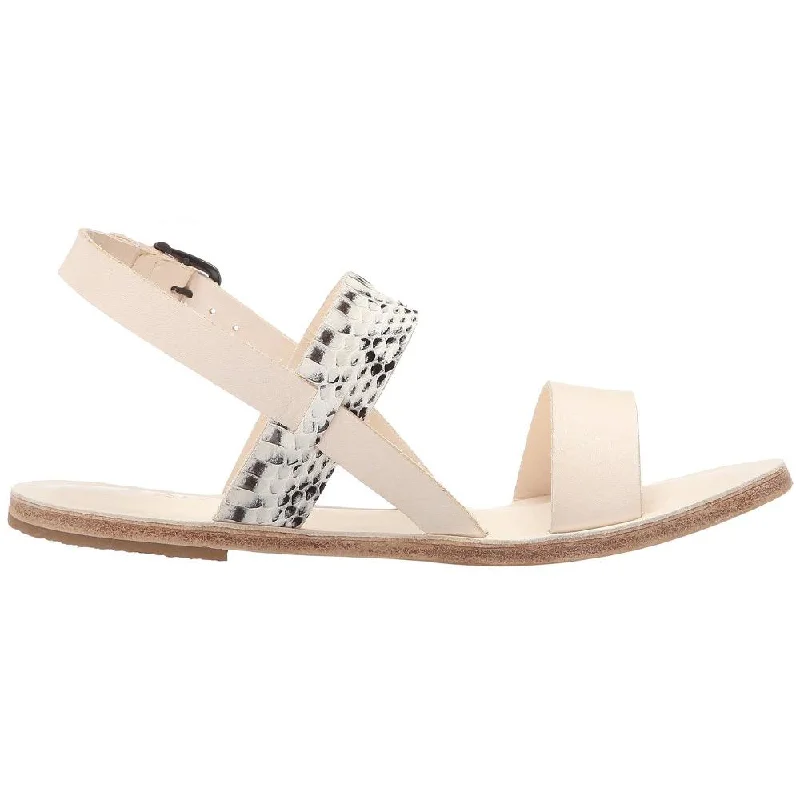 Non-Slip Shoes Abbot Kinney Blvd - Leather Snake Skin Sandal | Natural