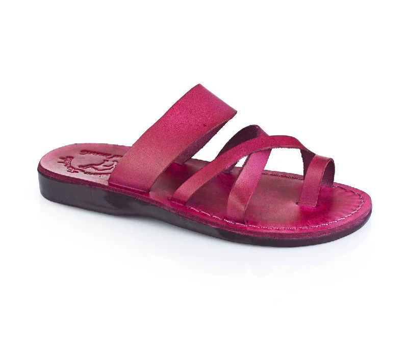 Comfortable Stretchy Shoes The Good Shepherd - Leather Toe Loop Sandal | Violet