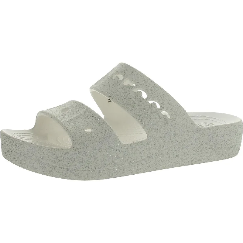 Fashion Deal Crocs Womens Sparkles Slip On Slide Sandals