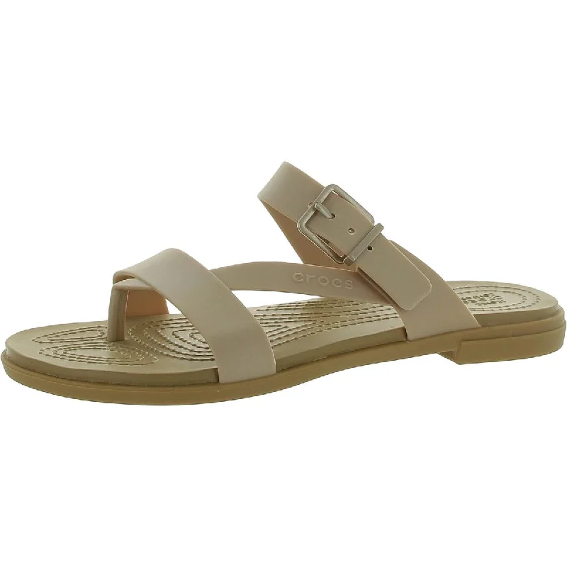 Flash Sales This Week Crocs Womens Tulu Metallic Slip On Strappy Strappy Sandals