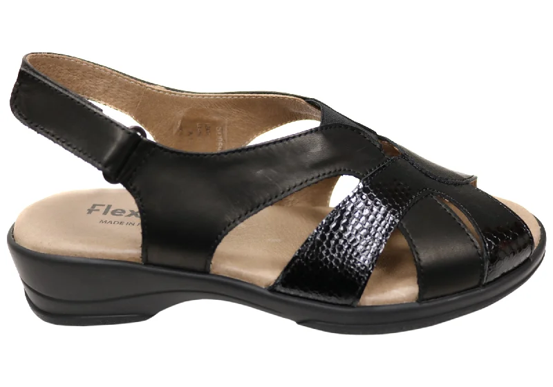 Style Without Limits Flex & Go Hilda Womens Comfortable Leather Sandals Made In Portugal Style Without Limits Flex & Go Hilda Womens Comfortable Leather Sandals Made In Portugal