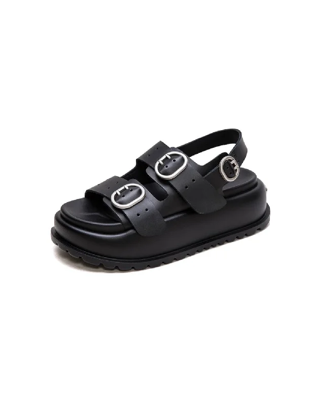 Affordable Shoe Fashion Front Buckles Summer Platform Sandals Slingback