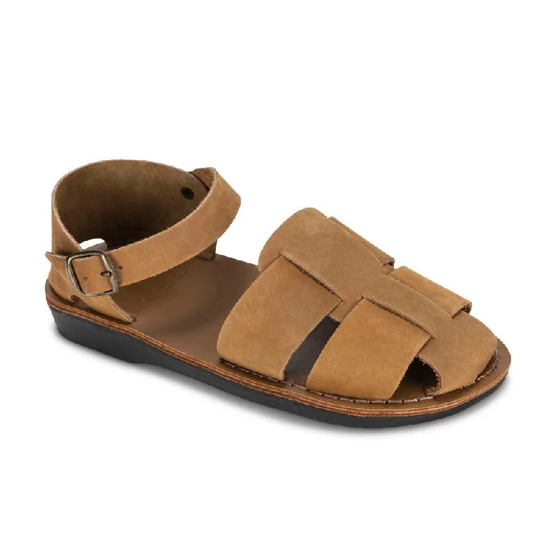 All-Day Comfort Shoes Sale Gemma - Leather Adjustable Strap Sandal | Tan Nubuck