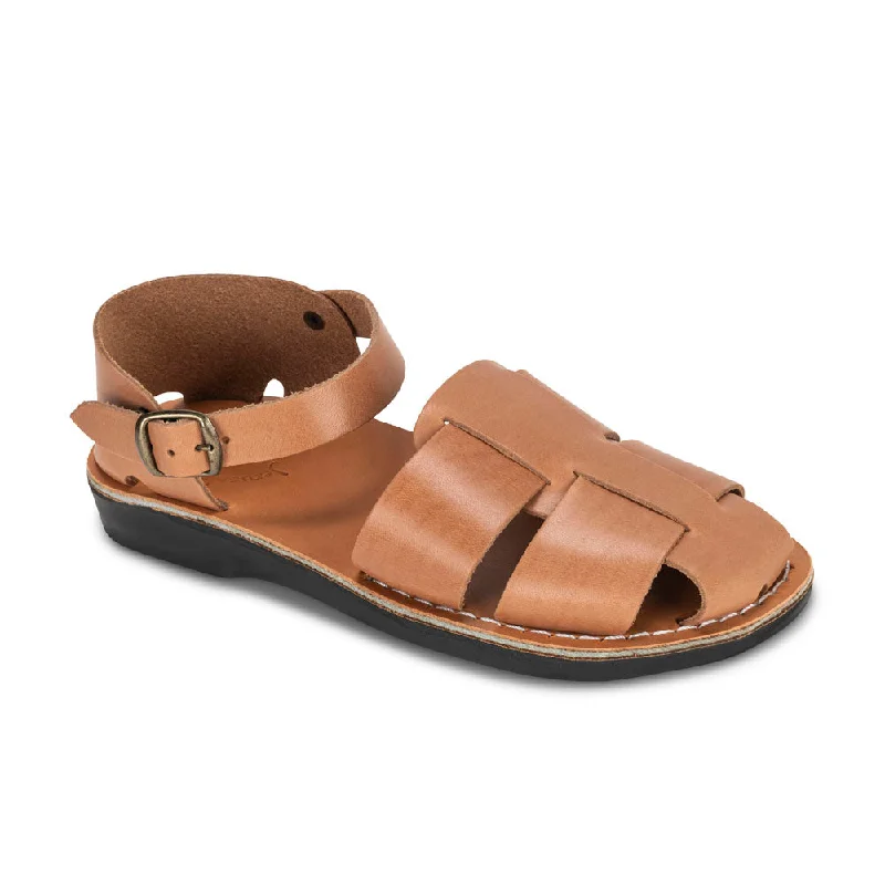 Limited Time Deal Gemma - Leather Adjustable Strap Sandal | Tan