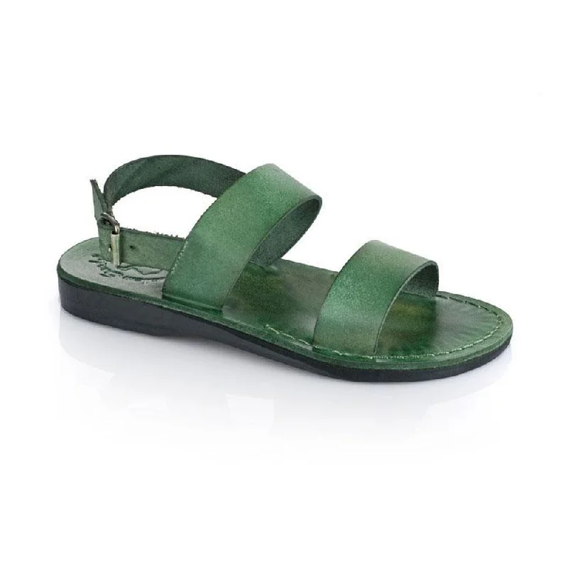 Vintage-Inspired Shoes Deal Golan - Leather Slingback Flat Sandal | Green