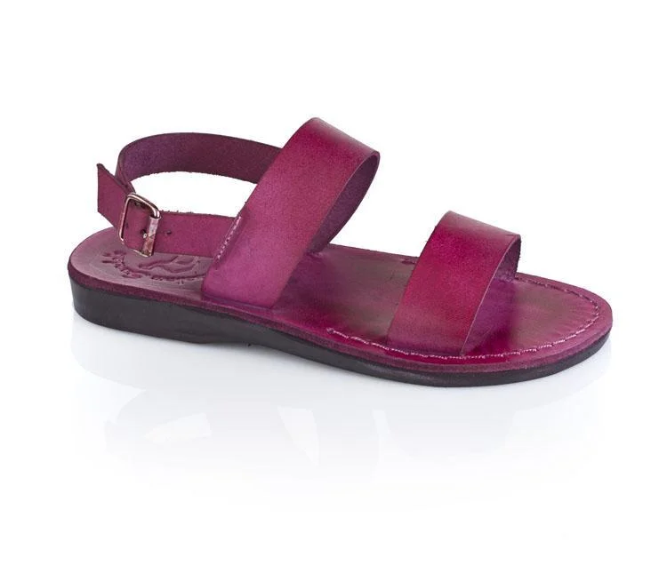 Fashionable Everyday Shoes Golan - Leather Slingback Flat Sandal | Violet