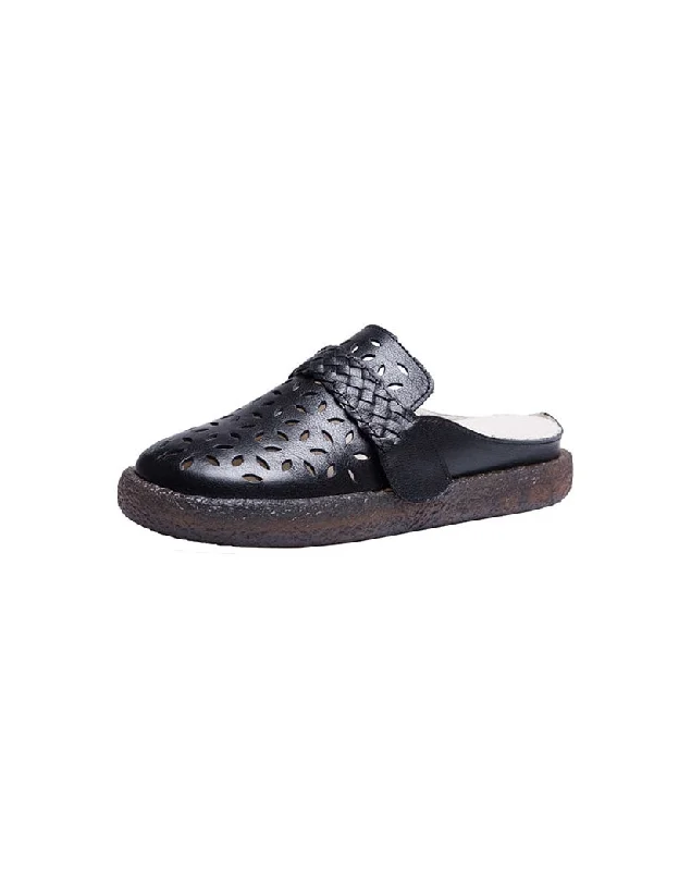 Season Sale Handmade Leather Soft Sole Retro Slippers