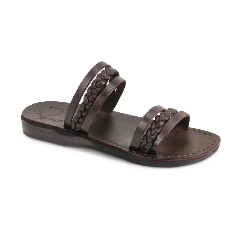 Contemporary Casual Footwear Hazel - Boho Open Toe Braided Strappy Sandals | Brown