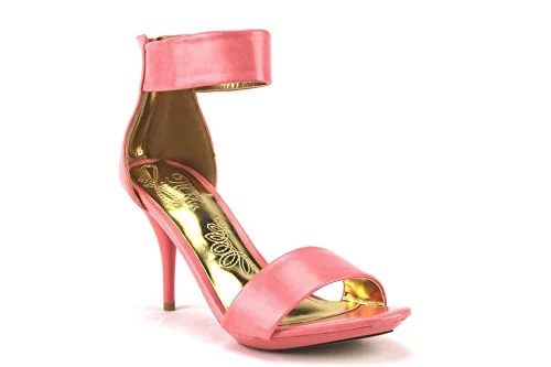 Luxe Style Discounts Women's Neidra Ankle Strap Open Toe Kitten Heel Dress Shoes