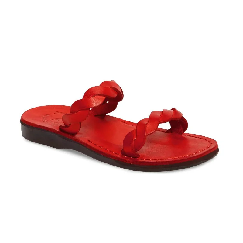 Outdoor Shoes Sale Joanna - Leather Braided Strap Sandal | Red