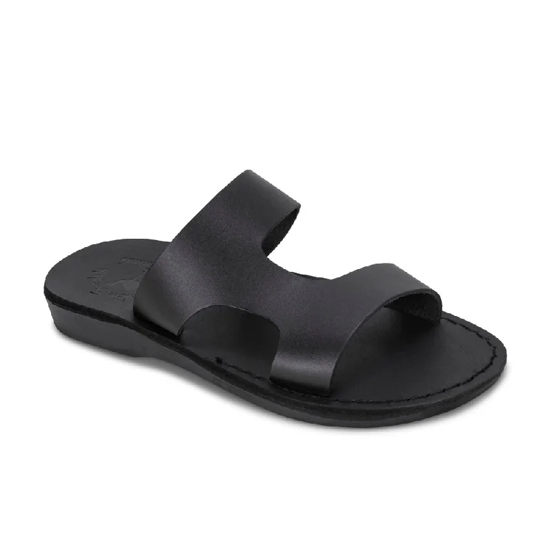 Timeless Style Promotions June - Leather Side Strap Sandal | Black