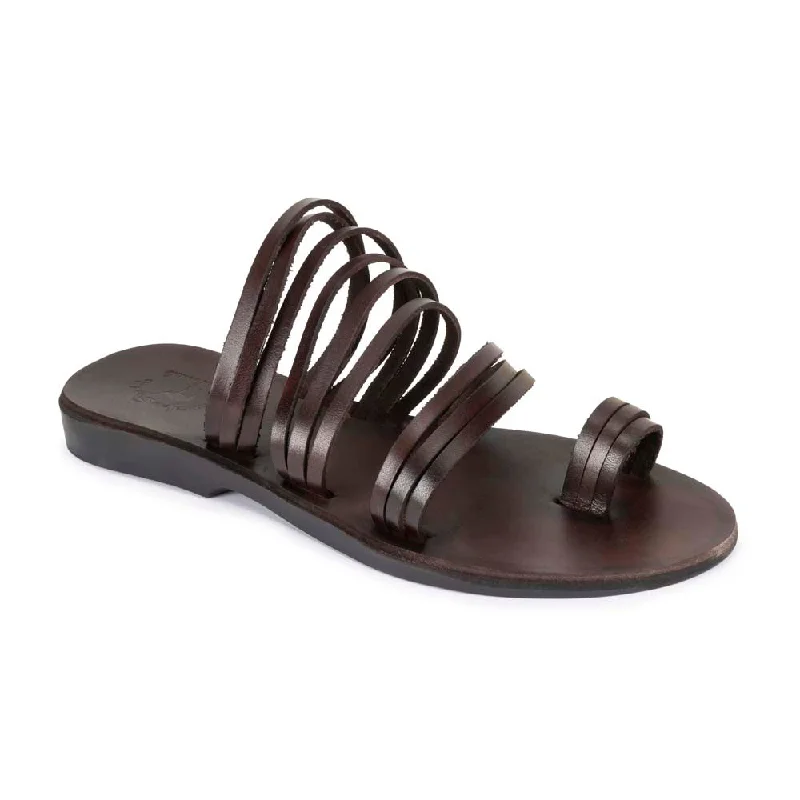 Stylish Casual Footwear Layla - Leather Thin Strap Sandal | Brown
