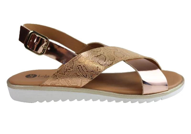 Early Bird Offer Lola Canales Gara Womens Comfortable Leather Sandals Made In Spain