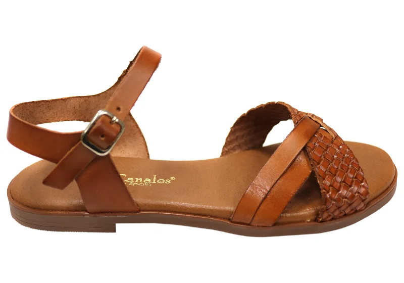 Hot Items Lola Canales Joyce Womens Comfortable Leather Sandals Made In Spain