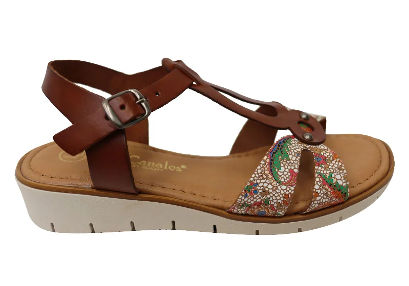 Urban Elegance Deals Lola Canales Salli Womens Comfortable Leather Sandals Made In Spain