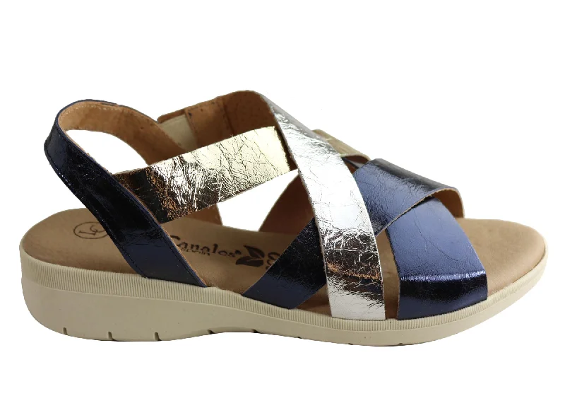 Save Big Lola Canales Shimmer Womens Comfortable Leather Sandals Made In Spain