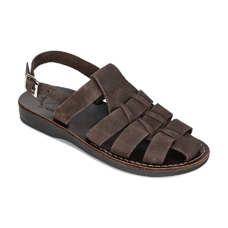 Bold Fashion Michael - Slingback Leather Fisherman Sandal | Brown Nubuck