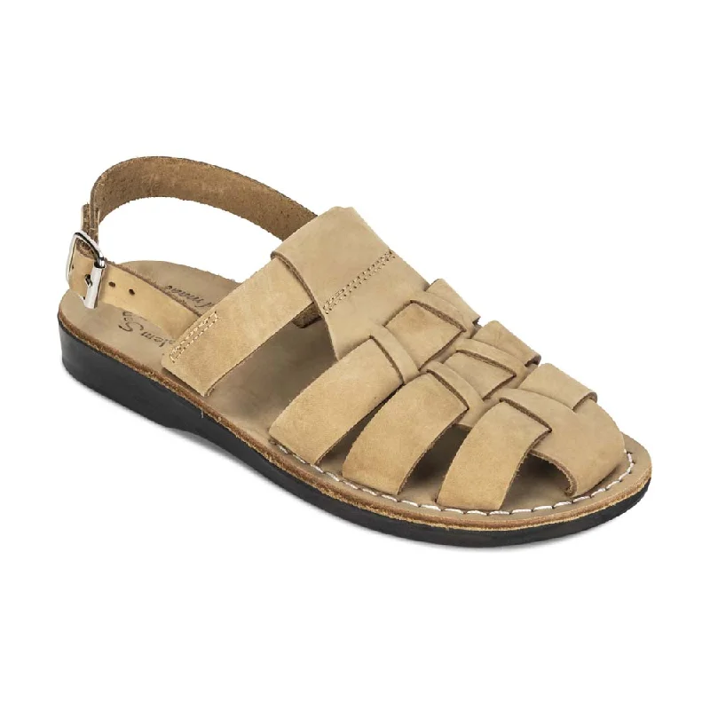 Affordable Luxury Fashion Michael - Slingback Leather Fisherman Sandal | Yellow Nubuck