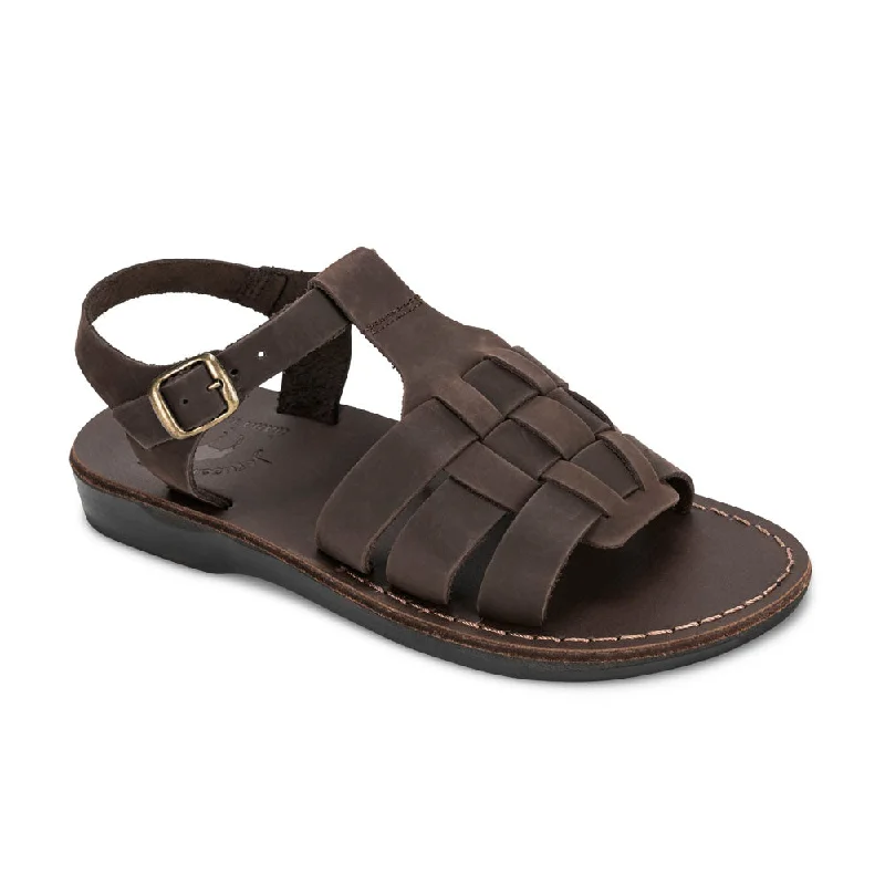 Versatile Shoes Promotion Mikayla - Open Toe Fisherman-Style Sandal | Brown Nubuck