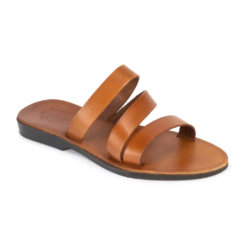Must-Have Boots Sale Mila - Leather Triple Strap Sandal | Honey