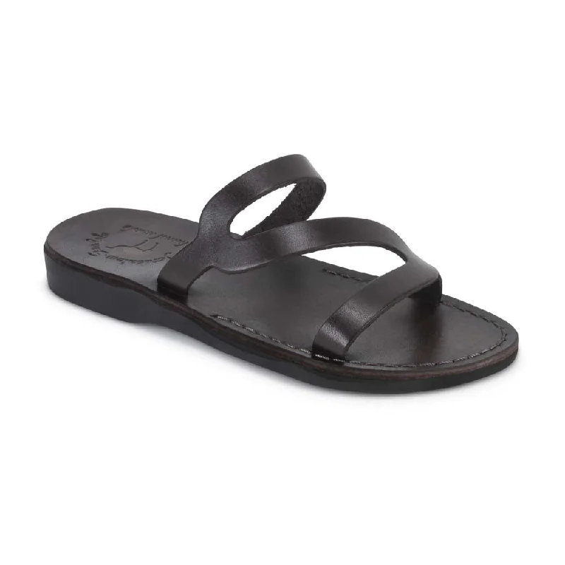 Comfortable Dressy Flats Offers Natalie - Leather Slide On Sandal | Brown