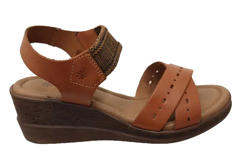 Ultra-Light Footwear Sale New Face Emily Womens Comfortable Leather Wedge Sandals Made In Brazil
