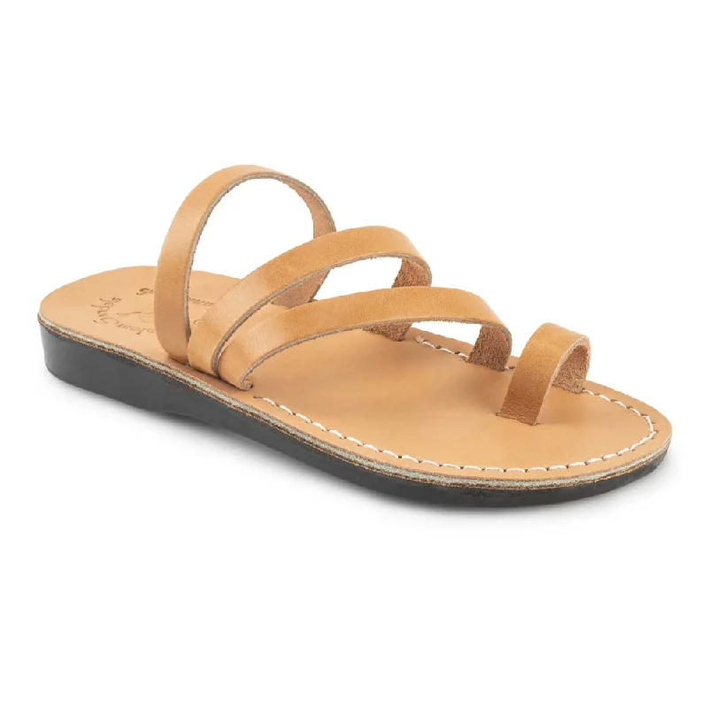 Outdoor Shoes Sale Nora - Leather Strappy Flat Sandal | Tan