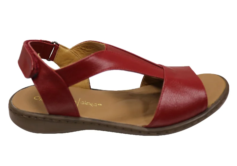 Elevated Casual Discounts Opananken Elva Womens Comfortable Brazilian Leather Sandals