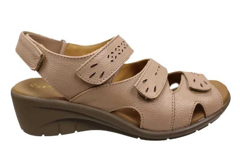 Breathable Flats Offers Opananken Katrina Womens Comfortable Brazilian Leather Sandals