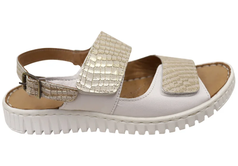 Comfortable Casual Loafers Orizonte Alvie Womens Comfortable European Leather Adjustable Sandals