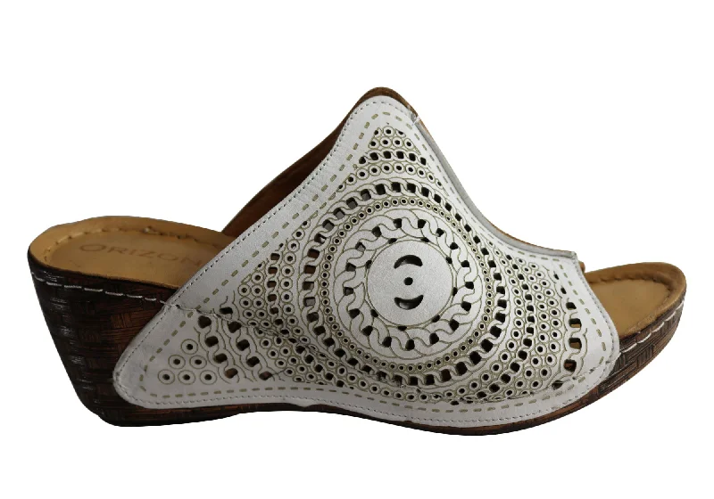 Style Upgrade Orizonte Dora Womens European Leather Comfortable Wedge Slides Sandals Style Upgrade Orizonte Dora Womens European Leather Comfortable Wedge Slides Sandals