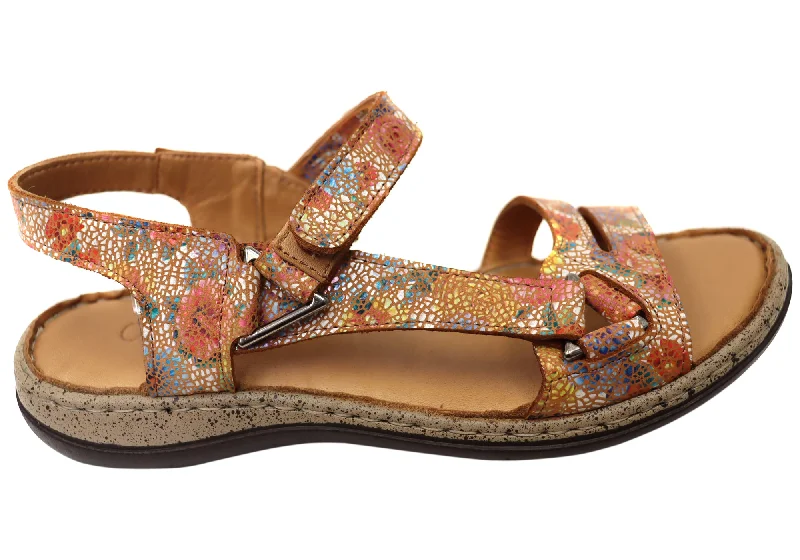Must-Have Style Discounts Orizonte Floral Womens Comfortable European Leather Sandals