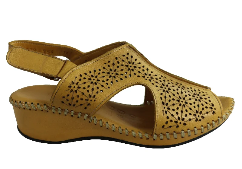 Trendy Styles Orizonte Horizon Womens European Soft Leather Comfortable Sandals