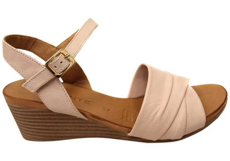 Fashion Casual Shoes Orizonte Moonlight Womens European Leather Wedge Sandals
