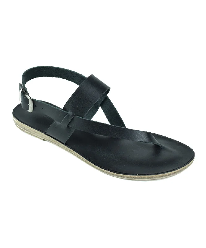 All-Day Comfort Shoes Sale Pacific HWY - Soft Leather Thong Sandal | Black