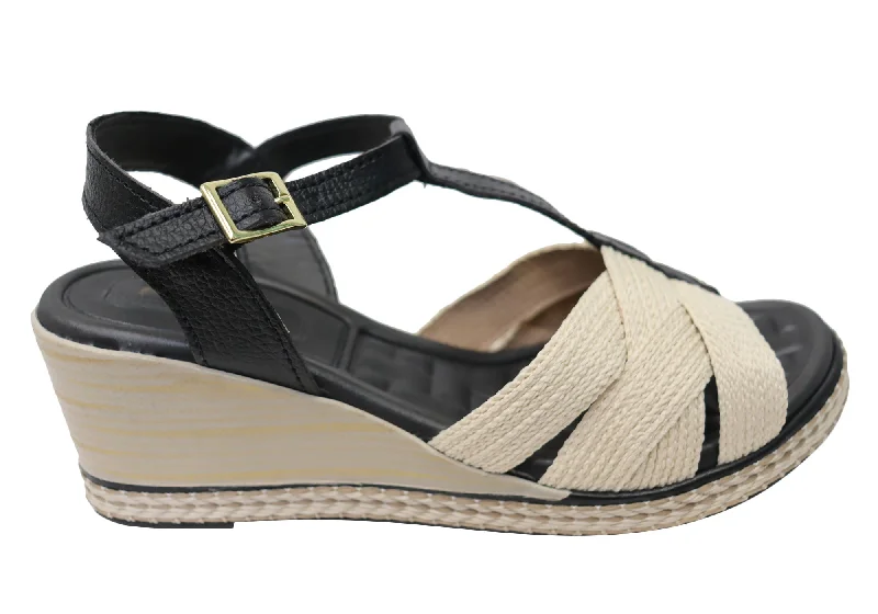 Trendy Boots Discount Pegada Carlisle Womens Brazilian Comfortable Leather Wedge Sandals
