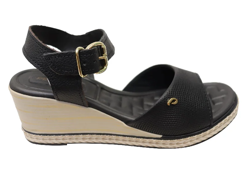 Breathable Shoes Discount Pegada Jeevany Womens Brazilian Comfortable Leather Wedge Sandals