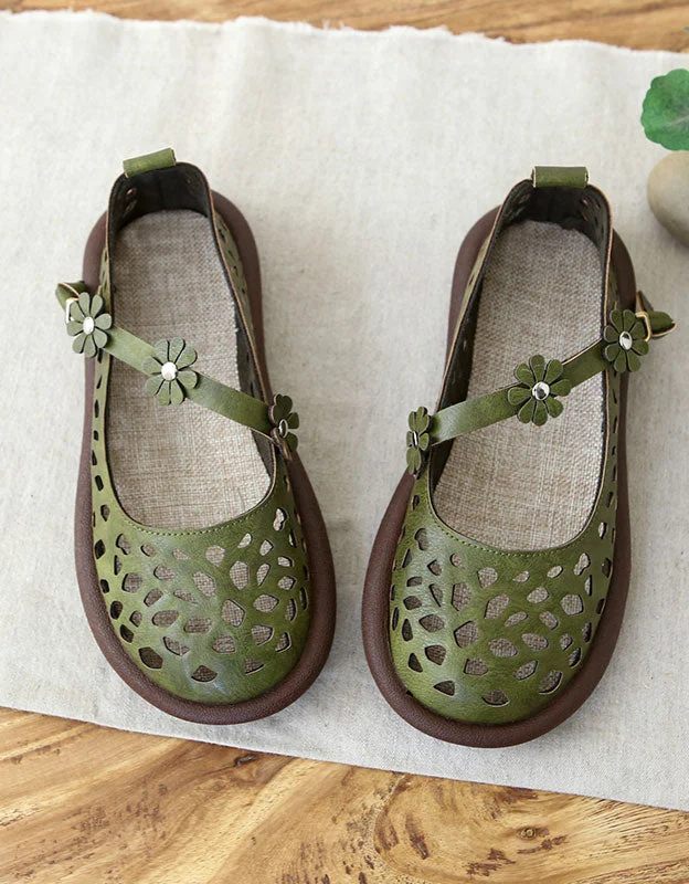 Season Sale Comfortable Wide Toe Sloping Buckle Flat Sandals