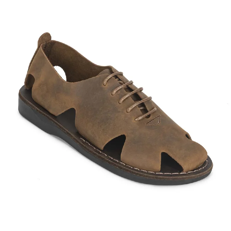 Trend Alert River - Leather Lace-Up Sandal | Oiled Brown