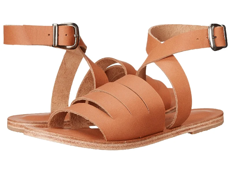 Comfortable Slip-Resistant Shoes Santa Monica Blvd - Cross Anklet Buckle Sandals | Tan