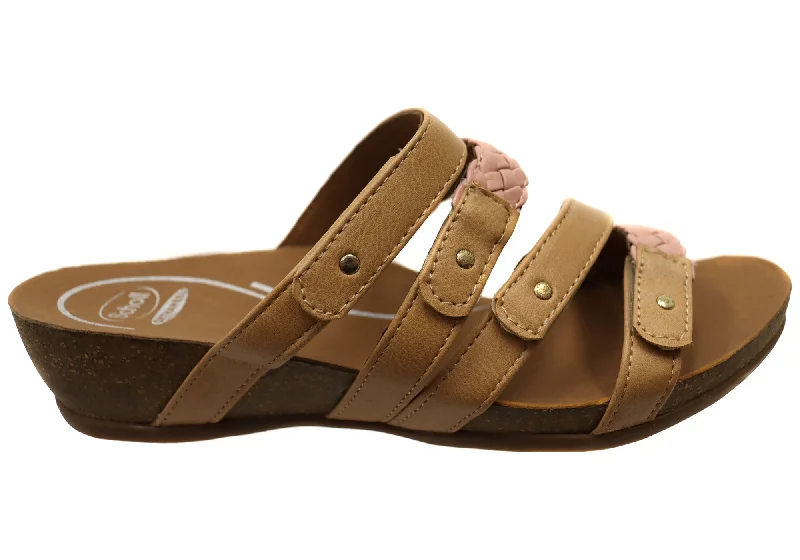 Flexible Sole Shoes Sale Scholl Orthaheel Jane Womens Comfortable Wedge Slides Sandals