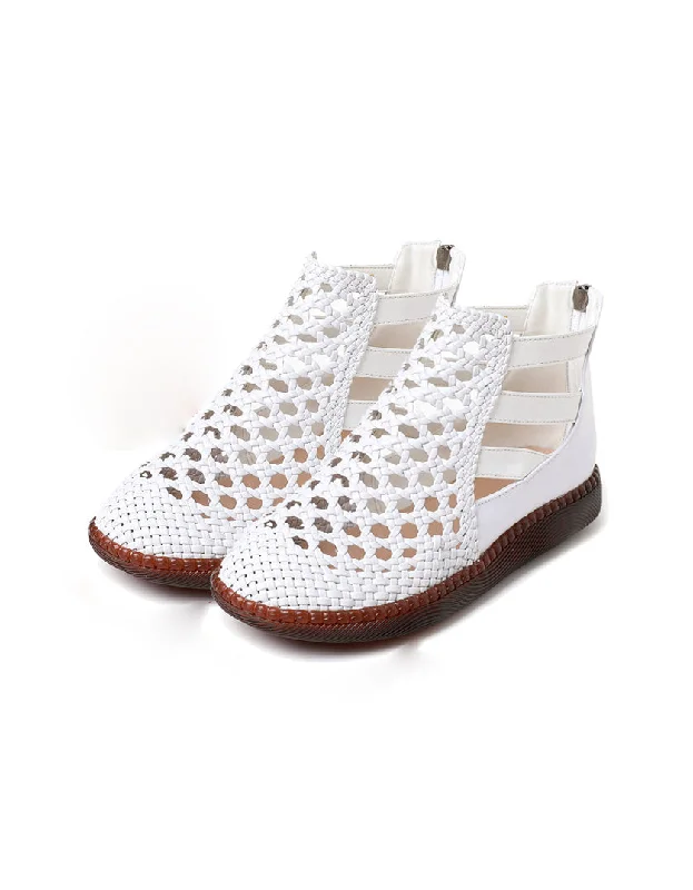 Style Upgrade Side Elastic Summer Hollow Flat Sandals 35-43