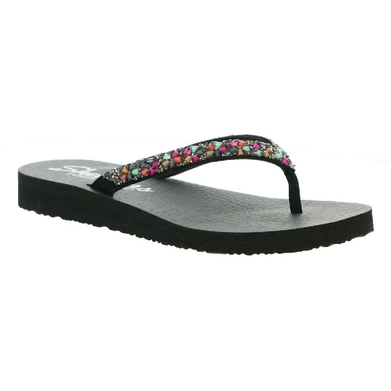 Bold Fashion Skechers Womens Cali Meditation - Daisy Delight Thong Flat Flip-Flops