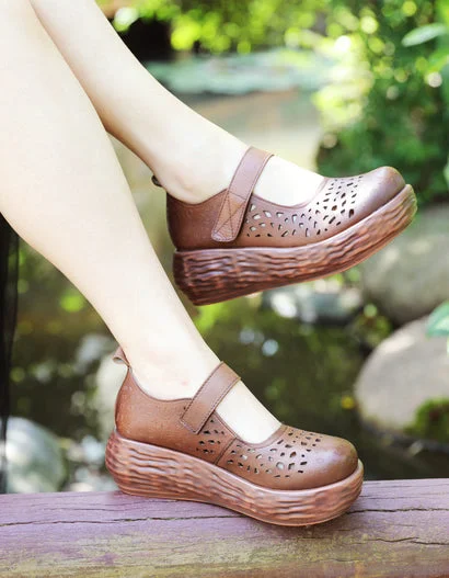 Limited Styles Summer Hollow Close Toe Wedge Sandals