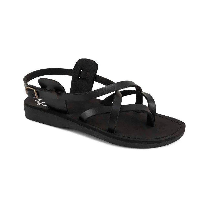 Stylish Savings Tamar Buckle Vegan - Leather Alternative Sandal | Black