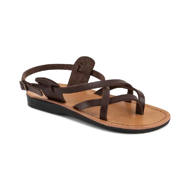 Comfortable Durable Shoes Tamar Buckle Vegan - Leather Alternative Sandal | Brown