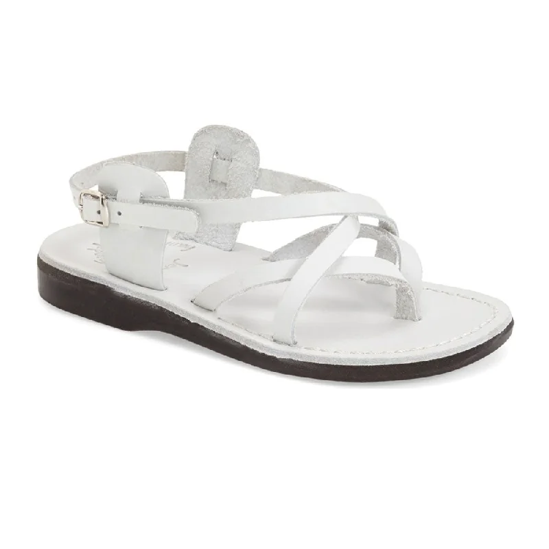Limited Time Offer Tamar Buckle - Leather Flip Flop Sandal | White