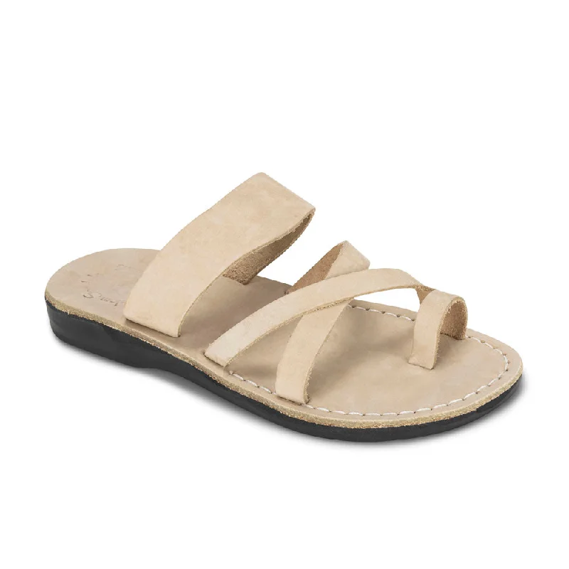 Premium Footwear Sale The Good Shepherd - Leather Toe Loop Sandal | White Nubuck