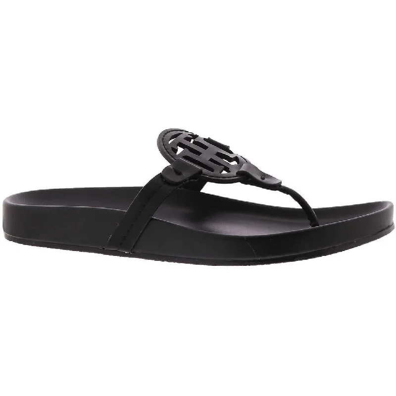 Browse Our Top Products Tommy Hilfiger Womens Relina Faux Leather Thong Sandals