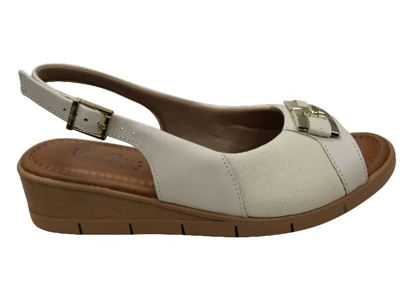 Glamorous Fashion Offers Usaflex Ilona Womens Comfortable Wedge Sandals Made In Brazil